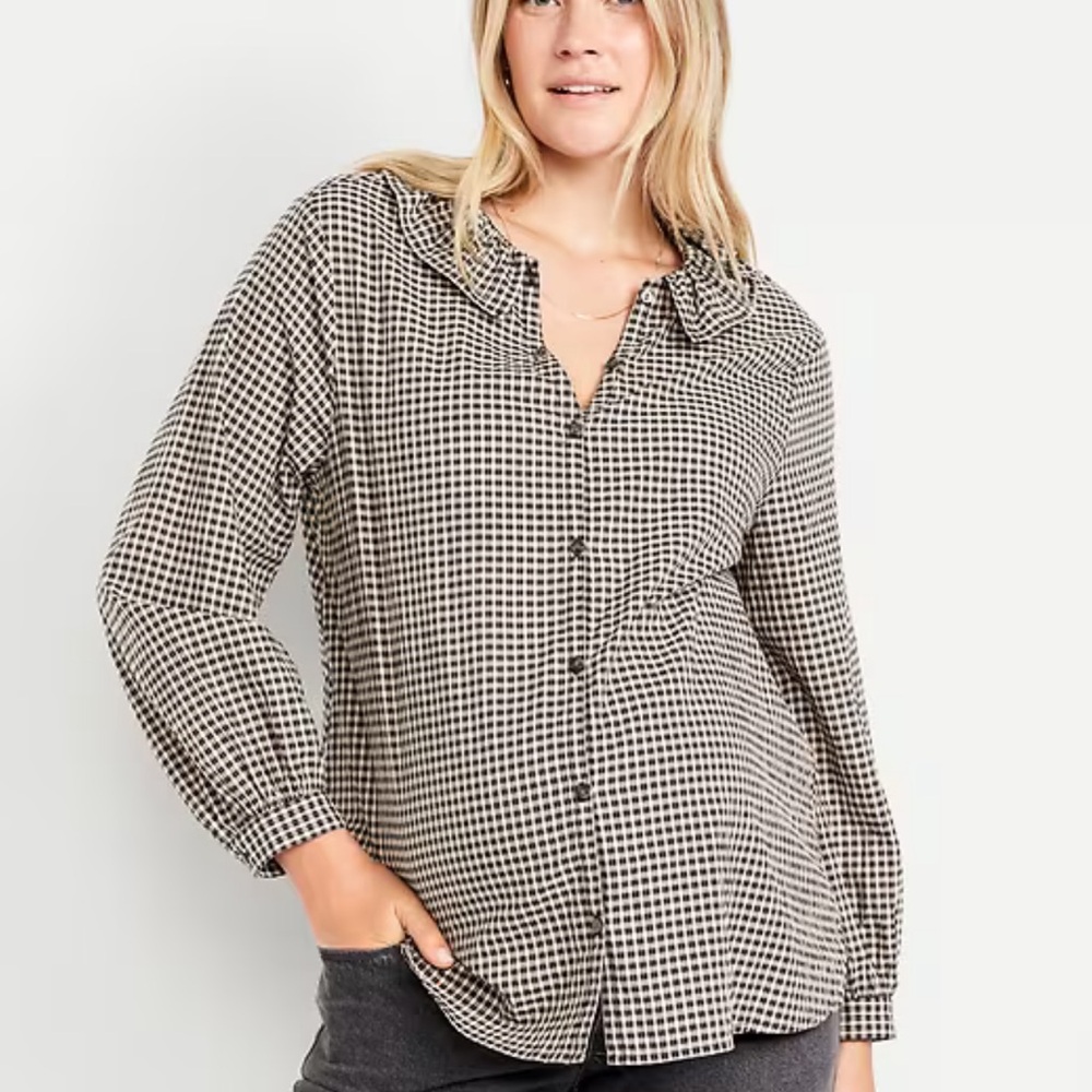 Old Navy Maternity Checkered Women's Top